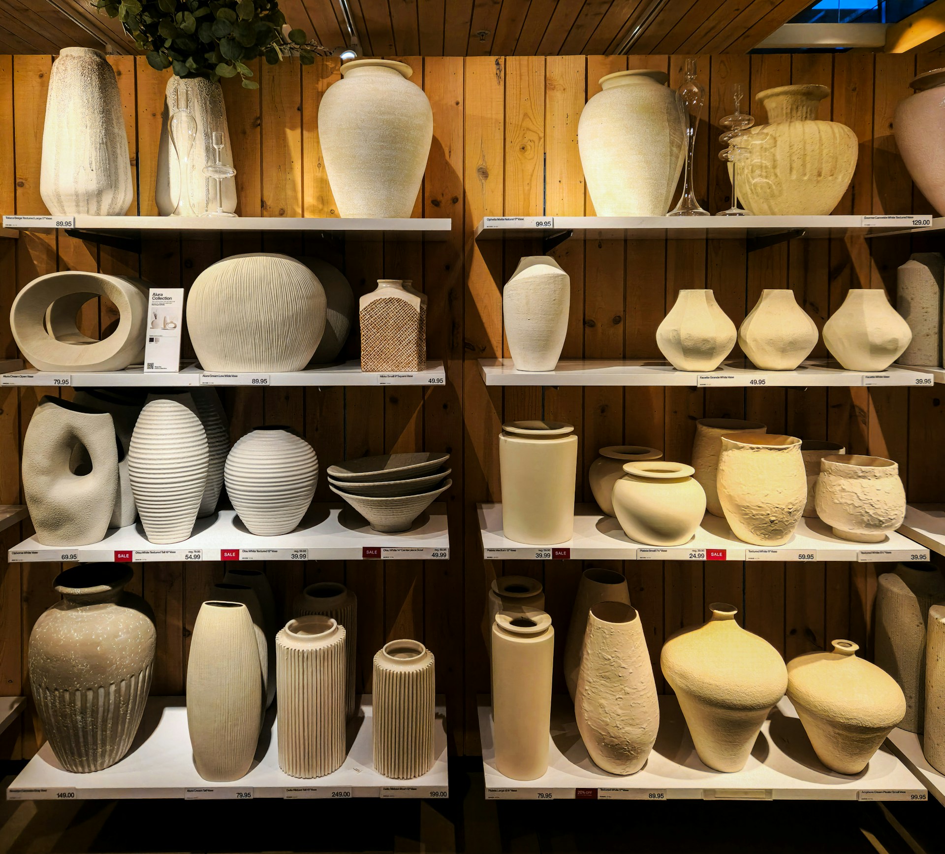 shelves with pottery. Image by Unsplash