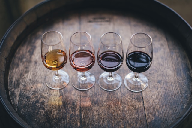 4 wine glasses. Image by Unsplash