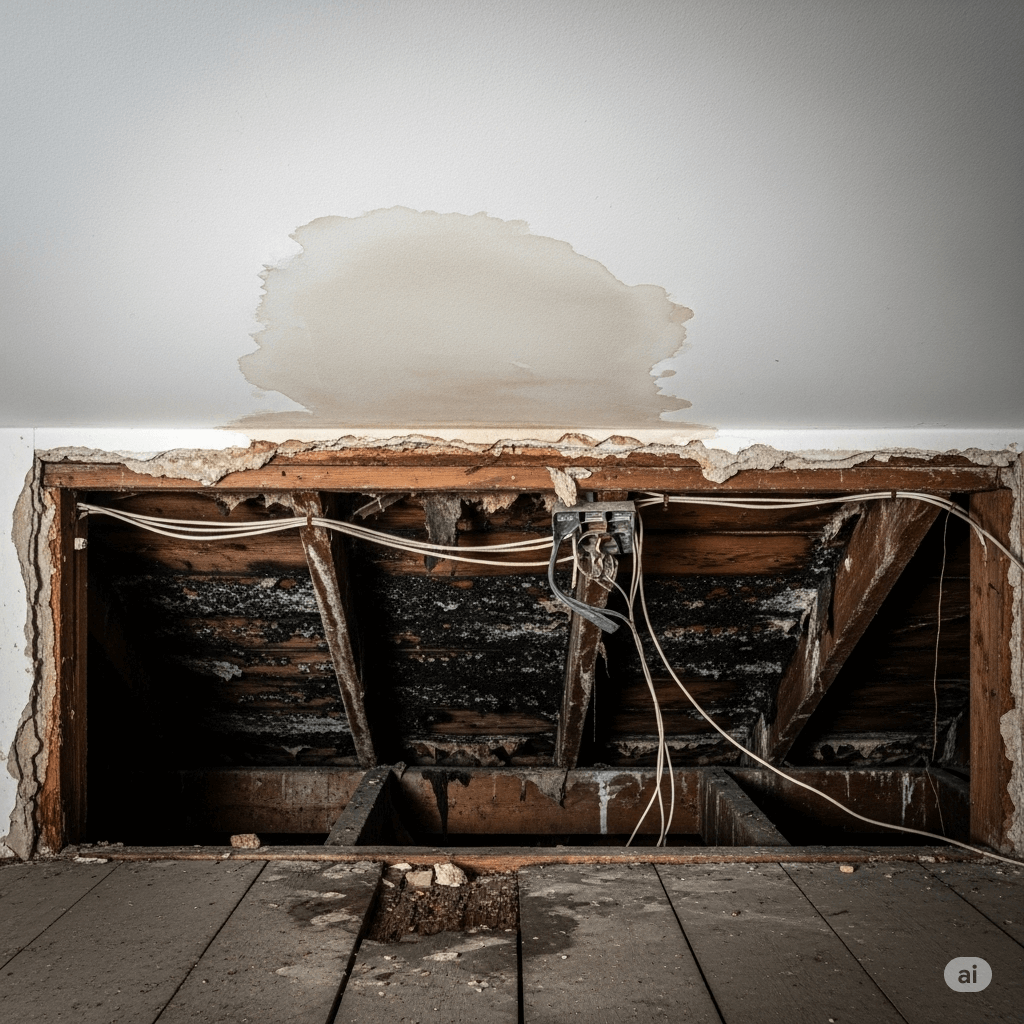 stain on ceiling. Image by Gemini