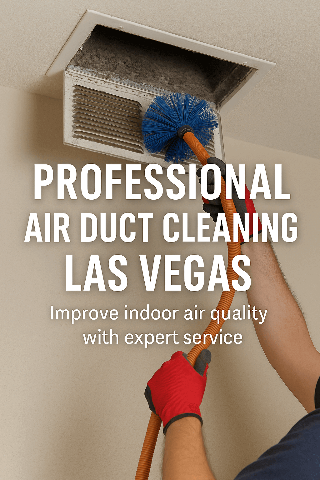 Person cleaning air ducts. Image by ChatGPT